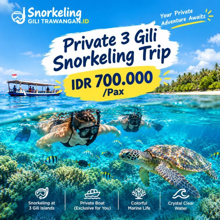 Private 3 Gili Snorkeling